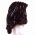 LEGO Hair, Female, Long and Wavy, Side Part, Dark Brown