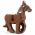 LEGO Riding Horse, Brown, Rounded Features (not LEGO)