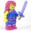 LEGO Shortsword, Round Tip, Transparent Purple
