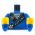 LEGO Torso, Blue Robe with Black Collar, Wizard Sleeves