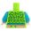 LEGO Torso, Dark Turquoise Shirt with Leaf Vest, Belt