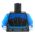 LEGO Torso, Female, Dark Azure Skin with Black Top