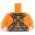 LEGO Torso, Orange with Crossed Chest Protection