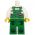 LEGO Commoner, Female, Green Overalls and White Shirt