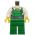 LEGO Commoner, Female, Green Overalls and White Shirt