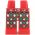 LEGO Legs, Red with White Belt, Green and White Diamonds Pattern