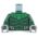 LEGO Torso, Dark Green Armor with Green Highlights