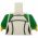 LEGO Torso, Female, White Athletic Jacket with Green Arms