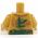 LEGO Torso, Gold with Scale Mail, Green Sash Belt
