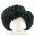 LEGO Hair, Long and Tousled with Side Part, Black [CLONE] [CLONE]