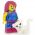 LEGO Cat, Standing with Raised Tail, Turned Head, White
