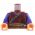 LEGO Torso, Red Robe with Dark Purple Trim over Dark Purple Shirt, Embroidered Designs