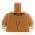 LEGO Torso, Light Brown Jacket and Brown Vest, Striped Scarf