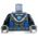 LEGO Torso, Dark Bluish Gray Body Armor with Azure Circle Design