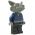 LEGO Lycanthrope: Werewolf, Dark Gray Fur, Plaid Shirt