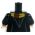 LEGO Torso, Black Cloak with Red and Gold Scarf, Crest