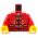 LEGO Torso, Red Jacket with Laces, Gold Pattern