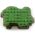 LEGO Terrain Plate, Mega Bloks, Medium 10x6 Raised Plateau, Green with Brown Sides