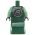 LEGO Robe or Dress, Dark Green with Dragon Head and Ropes, Sand Green Arms