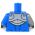 LEGO Torso, Blue with Silver Armor, One Silver Arm