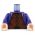 LEGO Torso, Dark Purple Hooded Shirt over Brown Vest