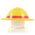 LEGO Hat, Large Round Straw Hat with Red Band