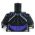 LEGO Torso, Female, Black with Purple Midriff
