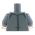 LEGO Torso, Dark Bluish Gray Jacket over White Patterned Shirt, Necklace