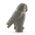 LEGO Owl, Dark Bluish Gray with Light Bluish Gray and Brown Chest Feathers, Yellow Eyes