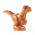 LEGO Dinosaur: Velociraptor (or PF Compsognathus), orange/brown