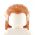 LEGO Hair, Long and Straight with Braid in Back, Dark Orange with Light Flesh Ears