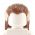 LEGO Hair, Long and Straight with Braid in Back, Light Flesh Ears, Reddish Brown