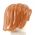 LEGO Hair, Mid-Length and Tousled with a Center Part, Dark Orange