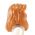 LEGO Hair, Female, Mid-Length with Part over Right Shoulder, Dark Orange