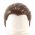 LEGO Hair, Combed Front to Back, Dark Brown