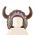 LEGO Minifig Headdress Indian with Horns, Long Braided Hair, and Tribal Headband with Tassels Print