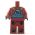 LEGO Dark Red Female Outfit with Blue Belt