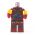 LEGO Dark Red Female Outfit with Blue Belt and Wizard Sleeves