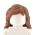 LEGO Hair, Female, Long and Wavy with Side Part, Reddish Brown (Rubber)
