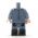 LEGO Sand Blue Trenchcoat over Dark Gray Jacket and White Shirt