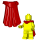 LEGO Cape/Cloak, Pulled Back over Shoulders