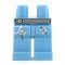 LEGO Legs, Medium Blue with Safety Pins, Studded Black Belt