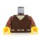 LEGO Torso, Loose Dark Brown Shirt, Reddish Brown Arms