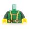 LEGO Torso, Tight Green Shirt with Yellow Belt and Straps