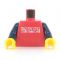 LEGO Torso, Red with Blue Arms, 3 Symbols