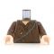 LEGO Torso, Dark Brown Collared Shirt with Tear