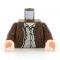 LEGO Torso, Tan Shirt with Dark Brown Jacket