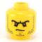 LEGO Head, Black Arched Eyebrows and Stubble