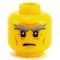 LEGO Head, Bushy Gray Eyebrows, Wrinkles