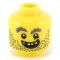 LEGO Head, Beard Stubble, Black Angry Eyebrows with Open Mouth with Teeth [CLONE]